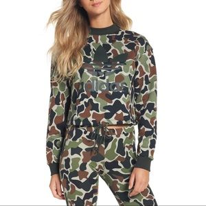 Adidas Camo Print  Cropped Hoodie
